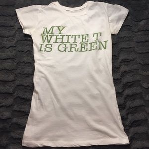 L.O.L Green White Organic Cotton T-shirt Small